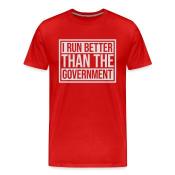 mieux fonctionner que le gouvernement - T-shirt bio Premium Homme - rouge - Devant - Damien (186cm)