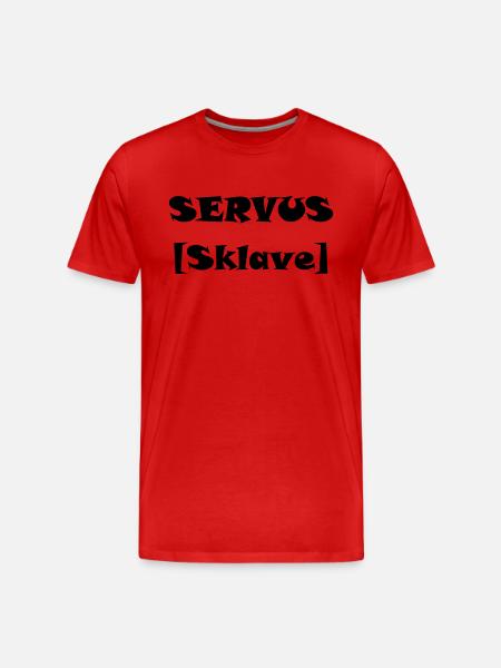 Sklave - Männer Premium Bio T-Shirt - Rot