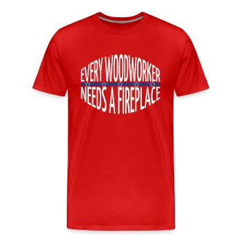 Job Funshirt John Carpenter present idea - Men's Premium Organic T-Shirt - red - Front - Damien (186cm)