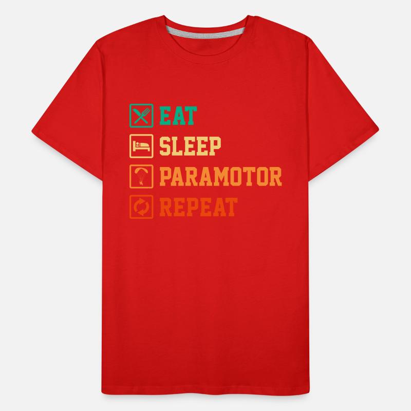 Eat Sleep Paramotor Repeat Paragliding Parachute P Männer Premium Bio T-Shirt