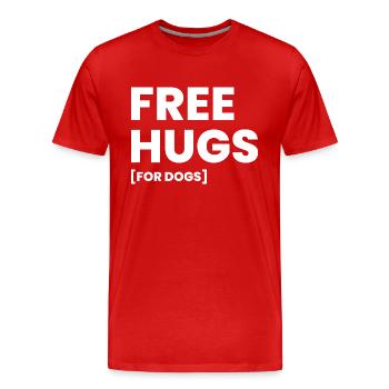 Hund Dog - Männer Premium Bio T-Shirt - Rot - Vorne - Damien (186cm)
