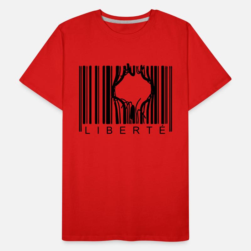 LIBERTE CODE BARRE T-shirt bio Premium Homme