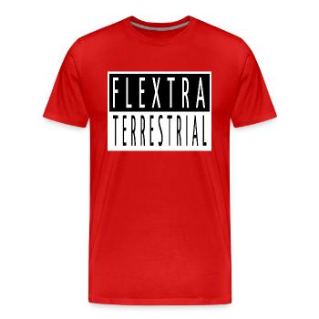 Dessin animé Chat Chat persan Humour Saint-Valentin - T-shirt bio Premium Homme - rouge - Devant - Damien (186cm)