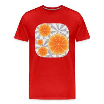 Orangen-Kunst - Männer Premium Bio T-Shirt - Rot - Vorne - Damien (186cm)