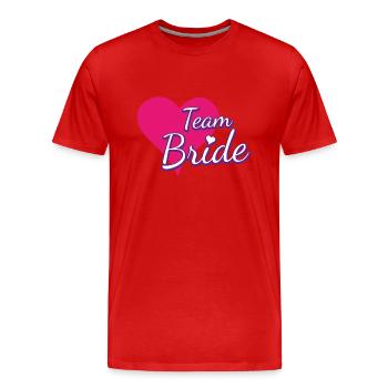 Équipe Bride Heart - T-shirt bio Premium Homme - rouge - Devant - Damien (186cm)
