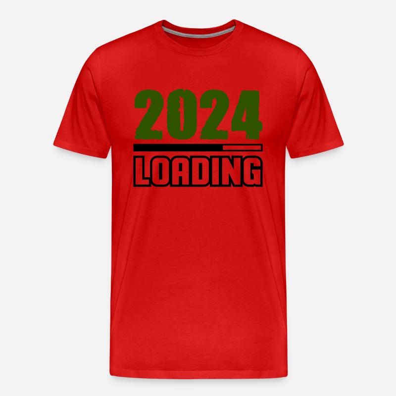 Loading 2024 - Männer Premium Bio T-Shirt - Rot