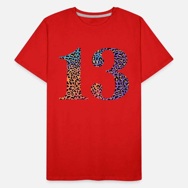 13e anniversaire léopard T-shirt bio Premium Homme