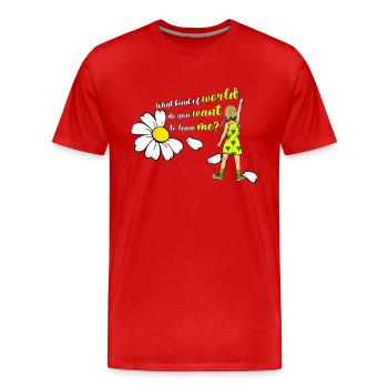 Changement climatique - T-shirt bio Premium Homme - rouge - Devant - Damien (186cm)