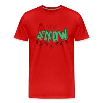 Let it snow bunt - Männer Premium Bio T-Shirt - Rot - Vorne - Damien (186cm)