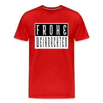 humor nadelbaum dobby free elf weihnachtszeit - Männer Premium Bio T-Shirt - Rot - Vorne - Damien (186cm)