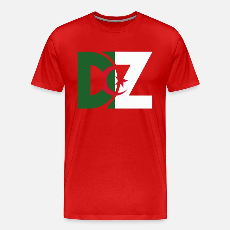Algerische DZs - Algerien Geschenkidee - Männer Premium Bio T-Shirt - Rot