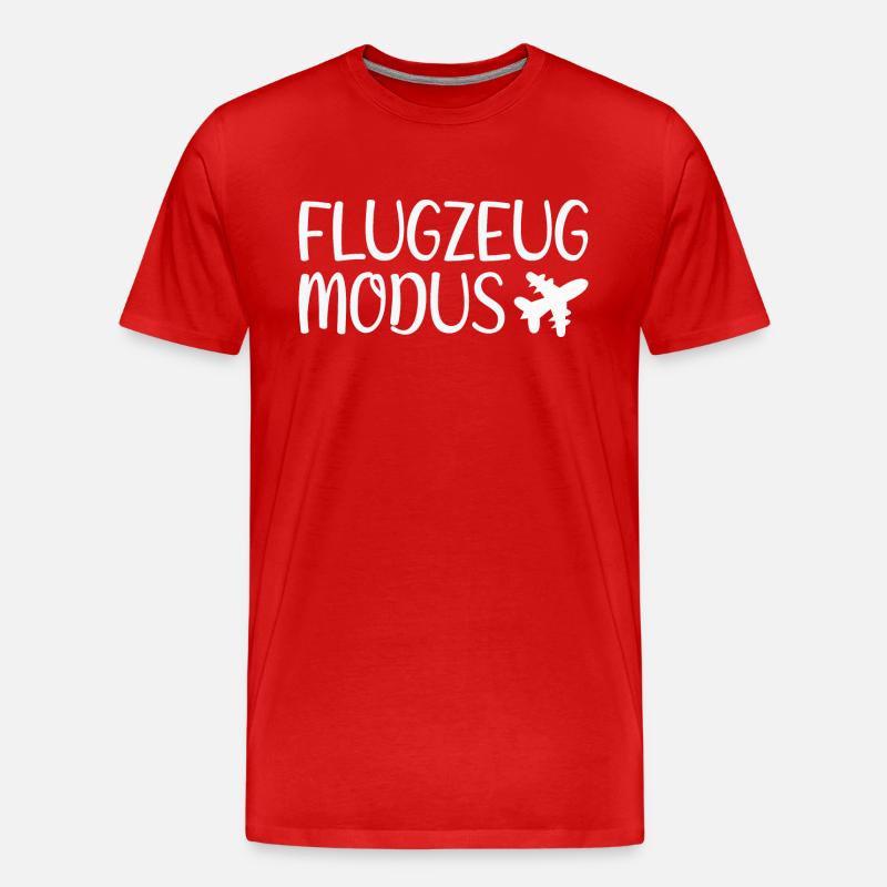 Flugzeugmodus - Männer Premium Bio T-Shirt - Rot