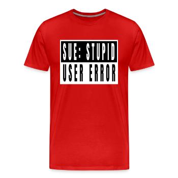 hacking code hacking coding coding computer quote - Männer Premium Bio T-Shirt - Rot - Vorne - Damien (186cm)
