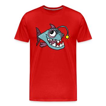 Anglerfisch - Männer Premium Bio T-Shirt - Rot - Vorne - Damien (186cm)