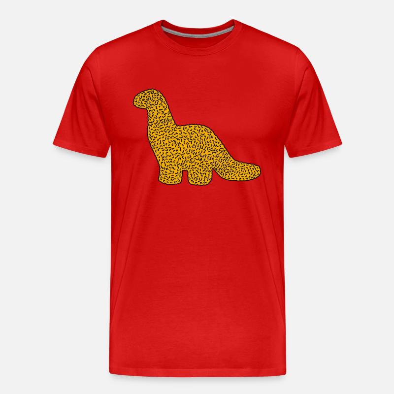 Brachiosaurus Dinonugget - Männer Premium Bio T-Shirt - Rot