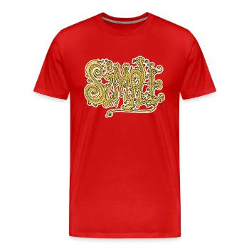 Graff Einfach - Männer Premium Bio T-Shirt - Rot - Vorne - Damien (186cm)
