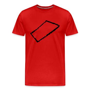 rechteck - Männer Premium Bio T-Shirt - Rot - Vorne - Damien (186cm)