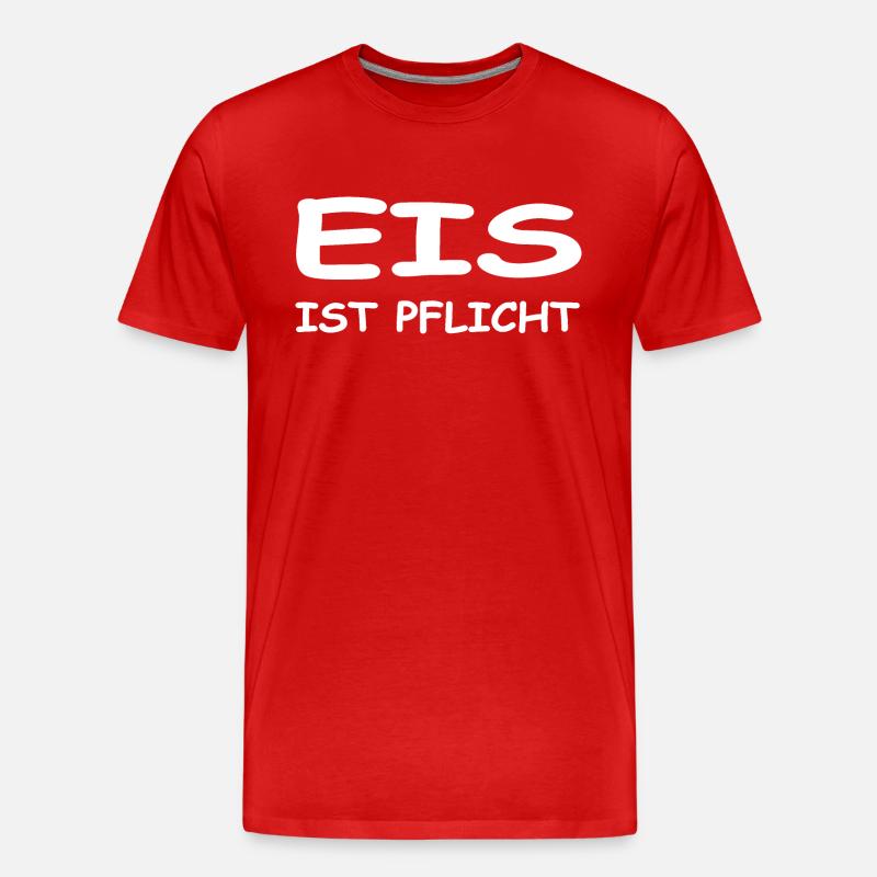 Eis - Männer Premium Bio T-Shirt - Rot