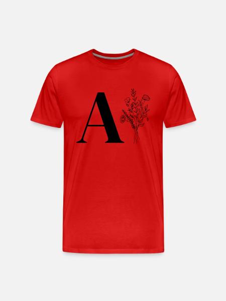 Minimalist Flower Bag - Men's Premium Organic T-Shirt - red