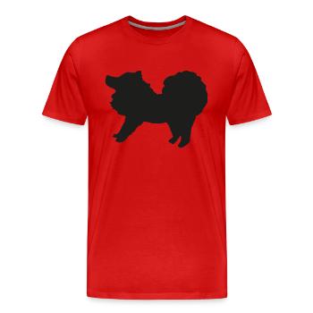 Spitz schwarz - Männer Premium Bio T-Shirt - Rot - Vorne - Damien (186cm)