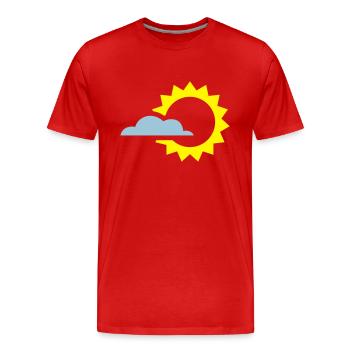 Wetter - Männer Premium Bio T-Shirt - Rot - Vorne - Damien (186cm)