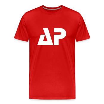 AP White - Men's Premium Organic T-Shirt - red - Front - Damien (186cm)