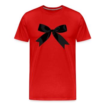 Schleife Schwarz - Männer Premium Bio T-Shirt - Rot - Vorne - Damien (186cm)