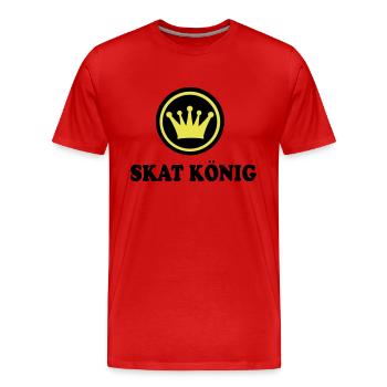 Skat - Männer Premium Bio T-Shirt - Rot - Vorne - Damien (186cm)