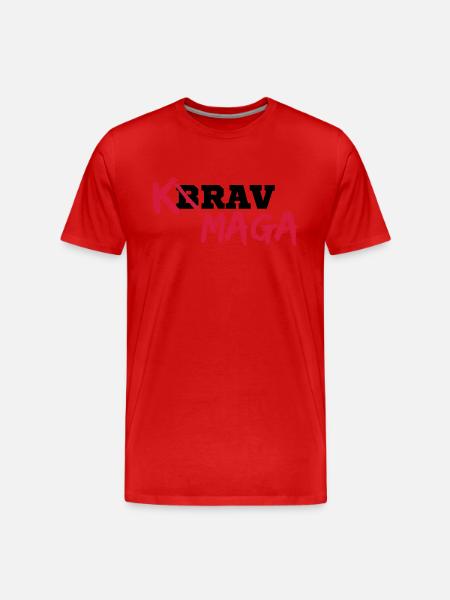 Krav Maga - Männer Premium Bio T-Shirt - Rot
