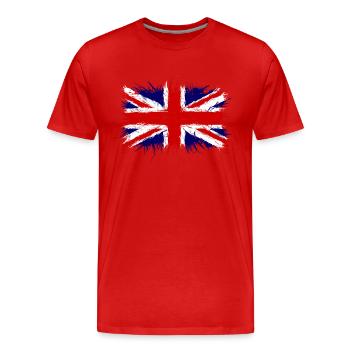 Great Britain flag, England flag, great britain - Men's Premium Organic T-Shirt - red - Front - Damien (186cm)