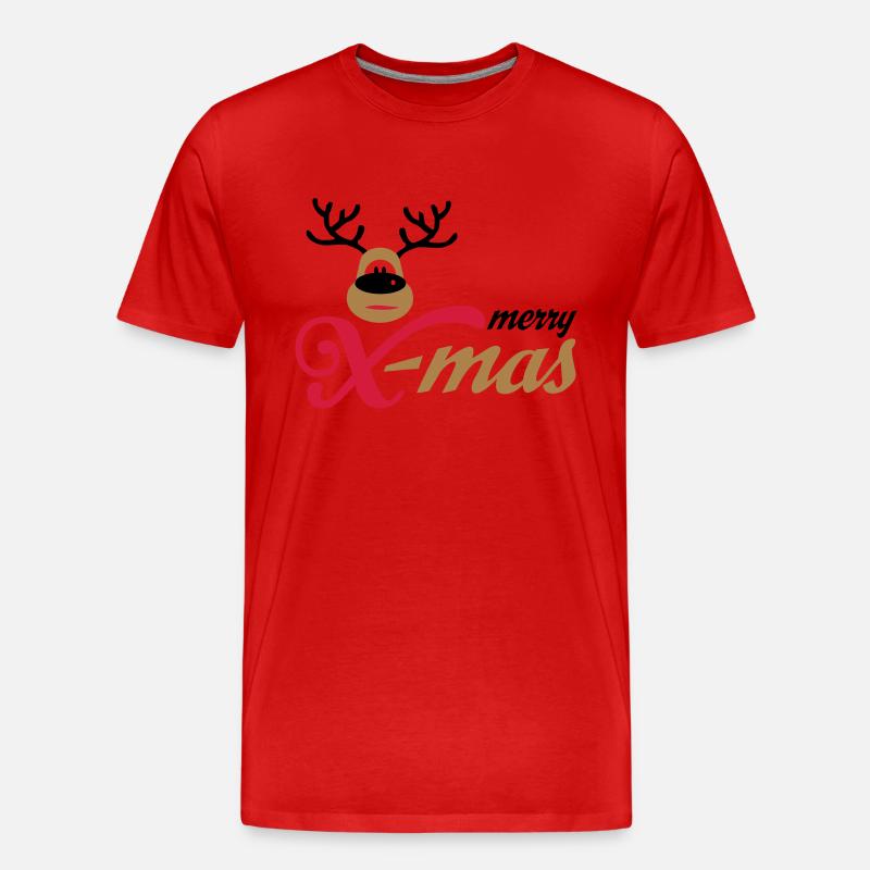 weihnachten - Männer Premium Bio T-Shirt - Rot