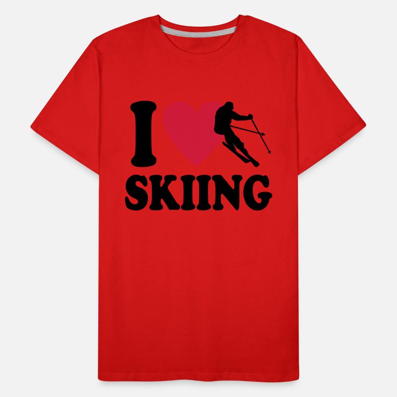 ski T-shirt bio Premium Homme