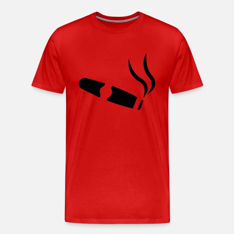 Zigarre Symbol - Männer Premium Bio T-Shirt - Rot