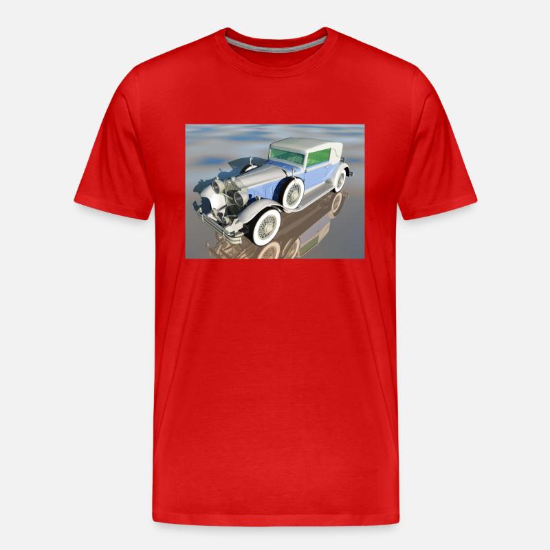 Oldtimer, Auto, Automobil, Geschenkidee - Männer Premium Bio T-Shirt - Rot