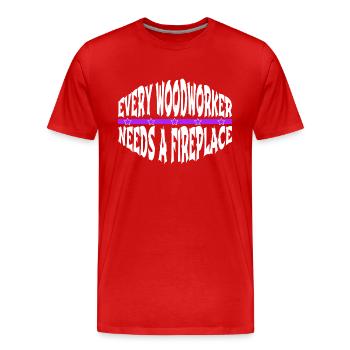 syndicat charpentier john charpentier marteau-piqueur - T-shirt bio Premium Homme - rouge - Devant - Damien (186cm)