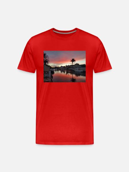 Empuriabrava Kanal - Männer Premium Bio T-Shirt - Rot