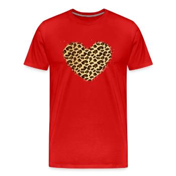 Wildes Herz - Männer Premium Bio T-Shirt - Rot - Vorne - Damien (186cm)