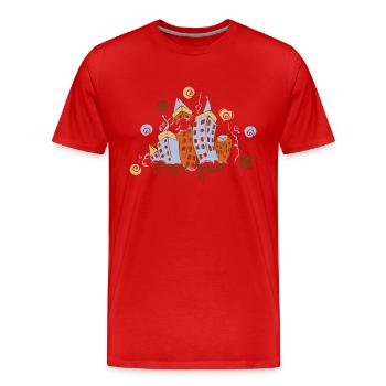 Crazy Town - Männer Premium Bio T-Shirt - Rot - Vorne - Damien (186cm)