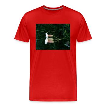 Fleur couchée par le vent - T-shirt bio Premium Homme - rouge - Devant - Damien (186cm)