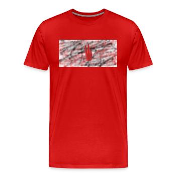 Paix - T-shirt bio Premium Homme - rouge - Devant - Damien (186cm)