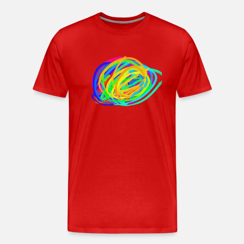 Bunte Explosion - Männer Premium Bio T-Shirt - Rot