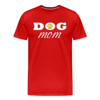 Hund Dog - Männer Premium Bio T-Shirt - Rot - Vorne - Damien (186cm)