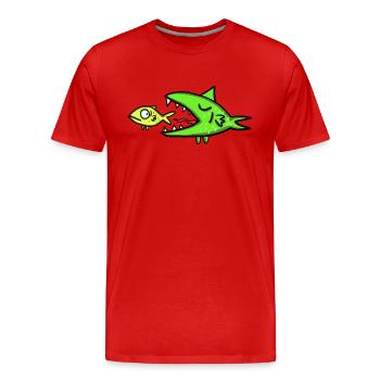 Chasse au poisson - T-shirt bio Premium Homme - rouge - Devant - Damien (186cm)
