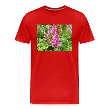 false buck's beard Astilbe japonica - Men's Premium Organic T-Shirt - red - Front - Damien (186cm)