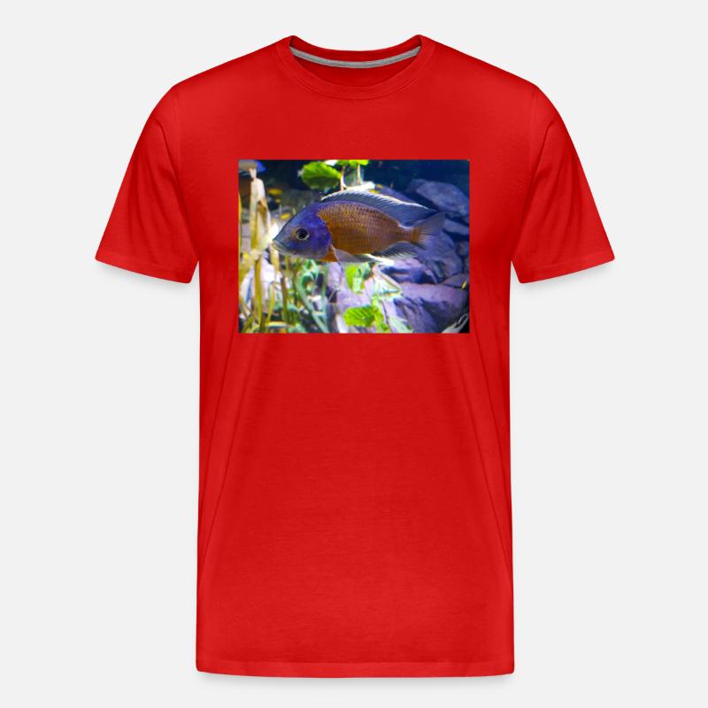 Copadichromis borleyi Buntbarsch - Männer Premium Bio T-Shirt - Rot