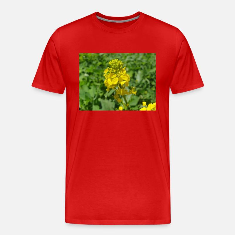 Schwarzer Senf - Männer Premium Bio T-Shirt - Rot