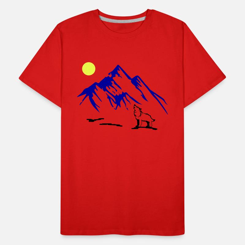 Wolf Full Moon Men's Premium Organic T-Shirt