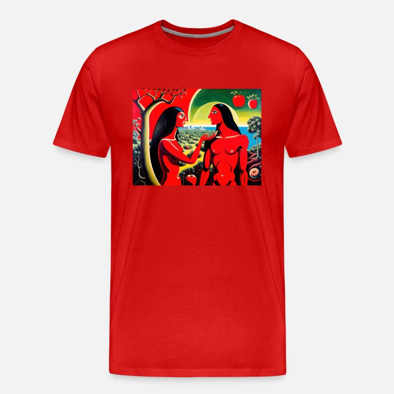 Verlorenes Paradies #4 - Männer Premium Bio T-Shirt - Rot