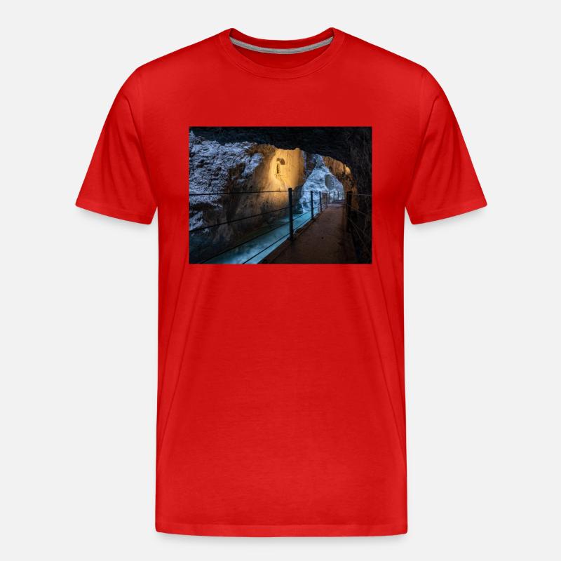 Partnachklamm - Männer Premium Bio T-Shirt - Rot