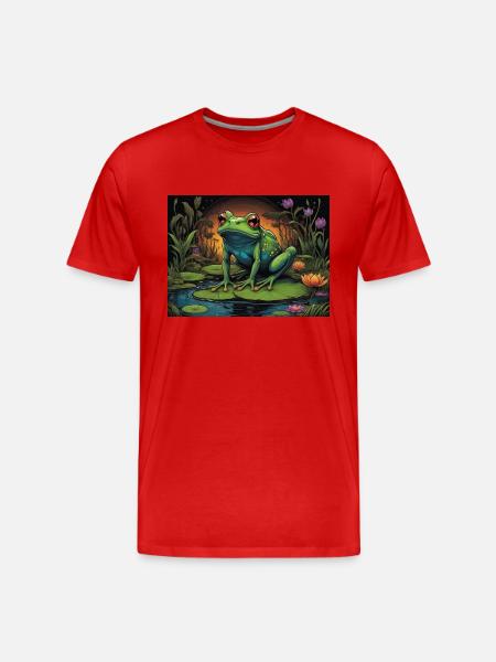 frog - Men's Premium Organic T-Shirt - red